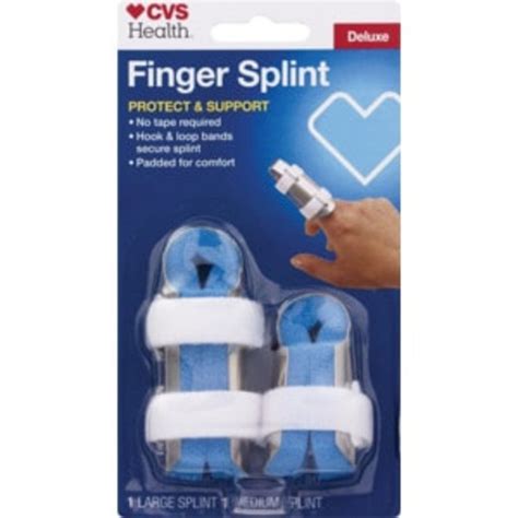 These are made of elastic material that presses against your body for added support and protection. . Finger splint cvs
